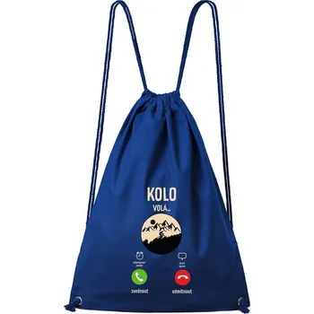 Městský batoh DOBRÝ TRIKO Bavlněný batoh Kolo volá Barva: Královsky modrá