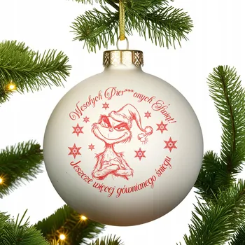 Vánoční dekorace Vtipná skleněná VÁNOČNÍ KOULE na vánoční stromeček, DÁREK PRO MUŽE / KLUKA