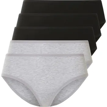 Kalhotky esmara® Dámské kalhotky, 5 kusů (černá/šedá, S(36/38))