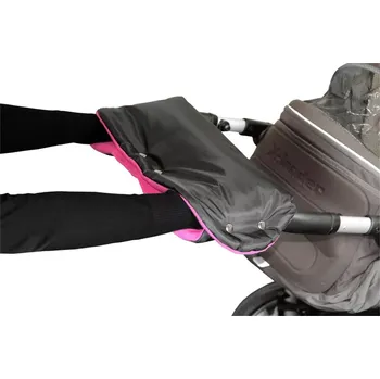 Emitex Rukávník na kočárek černý+fuchsie
