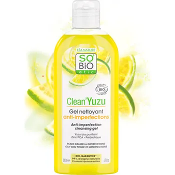Kosmetika SO'BiO ETIC Gel čisticí proti nedokonalostem pleti Clean Yuzu 200ml SO’BiO étic