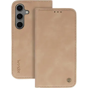 Pouzdro na mobilní telefon Knížkové pouzdro Wonder Smart pro Samsung A15 cappuccino