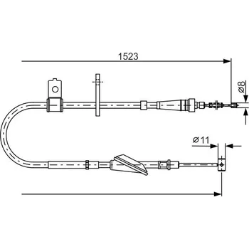 Lanko parkovací brzdy Tažné lanko, parkovací brzda BOSCH 1 987 482 092
