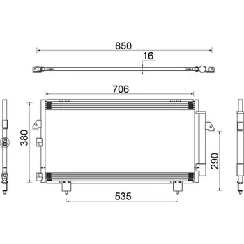 Výparník klimatizace Kondenzátor, klimatizace MAHLE AC 796 000S
