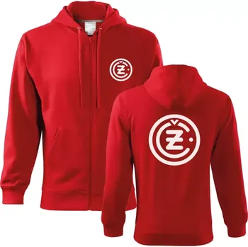Pánská mikina Mikina Čezeta ČZ 2MZ - červená / L / bílá