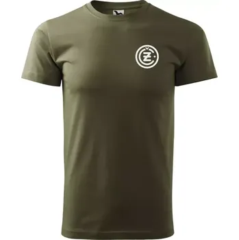 Tričko Čezeta ČZ 3T - khaki / XXL / bílá