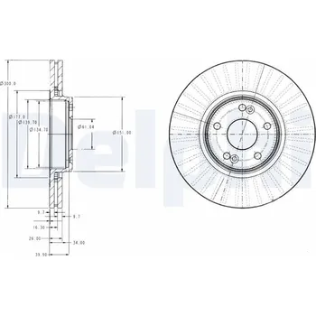 Brzdový kotouč Brzdový kotouč DELPHI BG3688