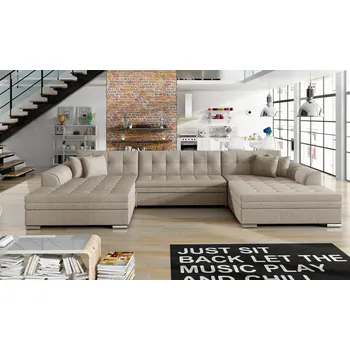 Sedací souprava Rozkládací rohová sedačka BENTI béžová