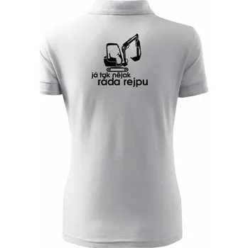 Já tak nějak ráda rejpu - dámská verze - Polokošile dámská Pique Polo - M ( Bílá )