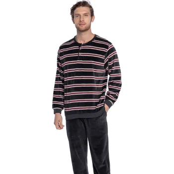 Pánské pyžamo GUASCH Pánské pyžamo ARLINDO Barva: Hnědá, Velikost: L