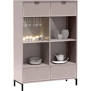 Komoda Vitrína na nohách 2D ODEON kašmír