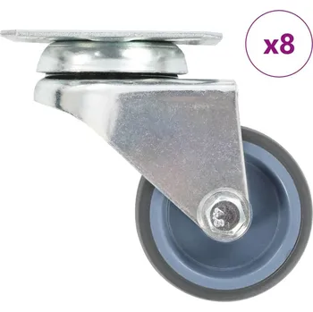 zvedák vidaXL 8 ks dvojitá otočná kolečka 50 mm [277916]