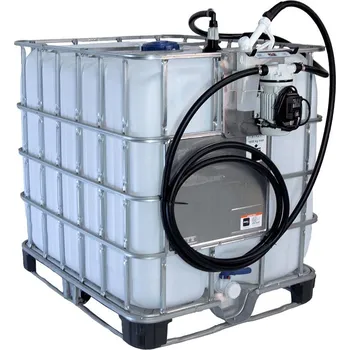 nádrž PHMO s.r.o. Výdejní nádrž na AdBlue: IBC Standard Objem: 1000 l, Napětí: 230 V, Výdejní hadice: DN 19x8m