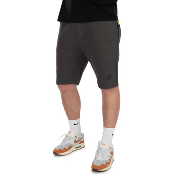 Rybářské oblečení Matrix Kraťasy Black Edition Jogger Shorts Dark Grey Lime XXXL