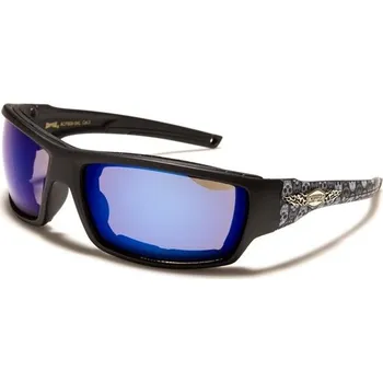 CHOPPERS Pánské Biker Sluneční brýle s lebkou Modré Olympic eyewear CP936-SKLs4