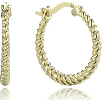 Náušnice Decentní pozlacené stříbrné náušnice kroužky