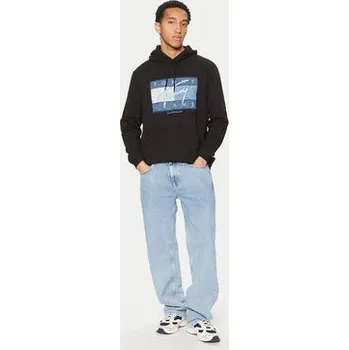 Pánská mikina Tommy Jeans Mikina Dna Flag Twist DM0DM21100 Černá Regular Fit XL