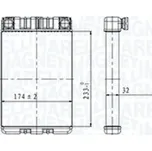 Výměník tepla, vnitřní vytápění MAGNETI MARELLI 350218428000