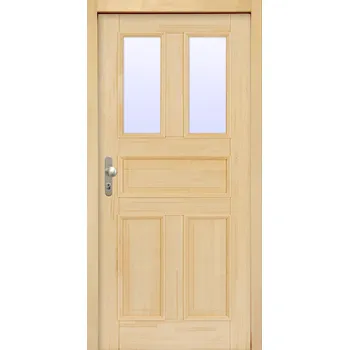 Vchodové dveře Truhlárna Vchodové dřevěné dveře 2S3K (42mm) Rozměr dle ČSN: 90 / 197, Orientace Dveří: Levé