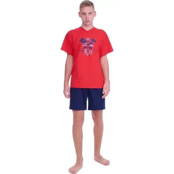 Pánské pyžamo 1341/4195 - pánské pyžamo Ruko, S, červená