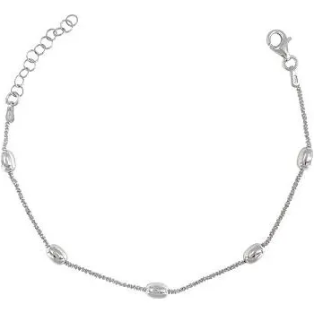 Náramek Stříbrný náramek s oválky délka náramku 17+3cm