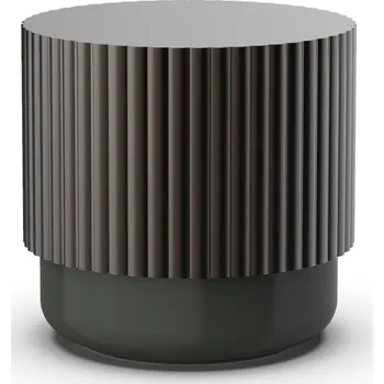 Úložný box Decor Walther, Koupelnová dóza Of Line s hnědým víčkem 10 cm černá - Formadore