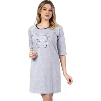 Dámská noční košile Dámská noční košile 140/42 REGINA šedá melír XL