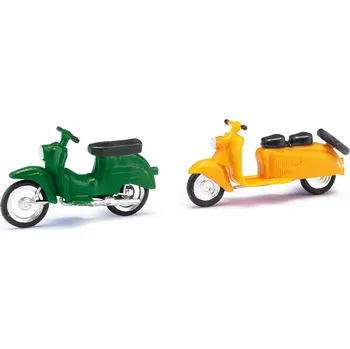 Modelová železnice H0 - Motocykl zelený a žlutý / Busch 210008901