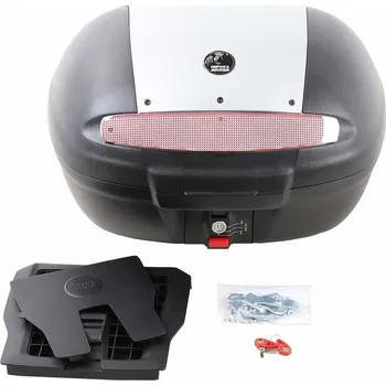 Zavazadlo na motocykl Hepco & Becker Horní kufr Hepco Becker Journey 50 s plotnou, černo stříbrný