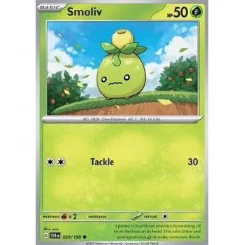 Sběratelská karetní hra Pokémon SV1en 020/198 Smoliv - Scarlet & Violet Stav: Near Mint, Verze: NORMAL