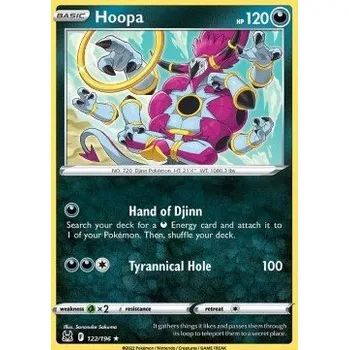 Volný čas Pokémon LOR 122/196 Hoopa - Lost Origin Stav: Near Mint, Verze: NORMAL