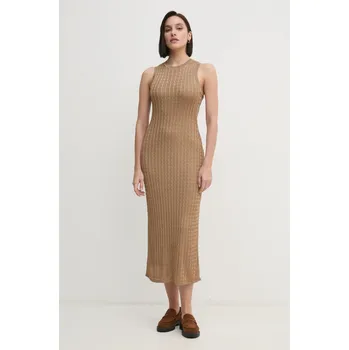 Dámské oblečení Šaty Tommy Hilfiger WW0WW43999 hnědá 82X, vel. M