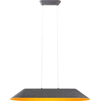 Redo Závěsné akustické LED svítidlo AKIRA š: 1090mm, 23,5W Barva: Antracit-oranžová, Teplota světla: 2700K - teplá bílá