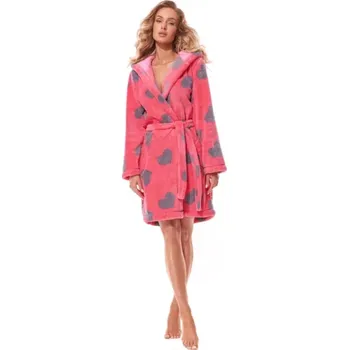 Dámský župan 2310/A001 - dámský župan L&L krátký, L, amaranth