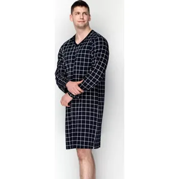 Pánská noční košile 780054/58 - pánská noční košile Timo, XL, tmavě modrá