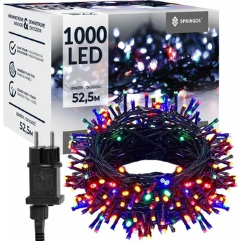 Vánoční dekorace Springos CL4094 řetěz 1000 LED multicolor