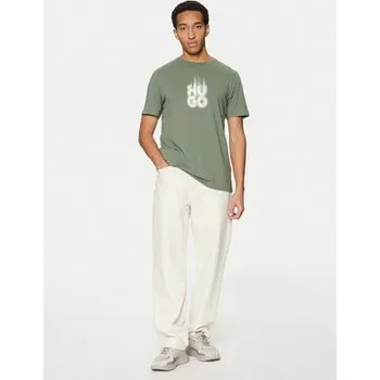 HUGO T-Shirt Dalayer 50535363 Zelená Regular Fit M