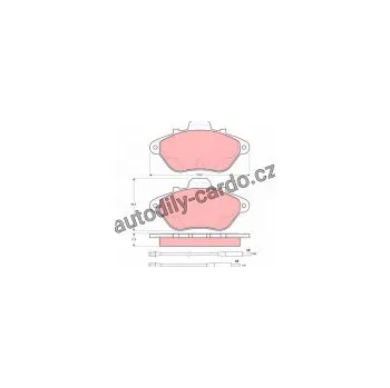 Brzdový systém Sada brzdových destiček TRW GDB984 - PEUGEOT 605