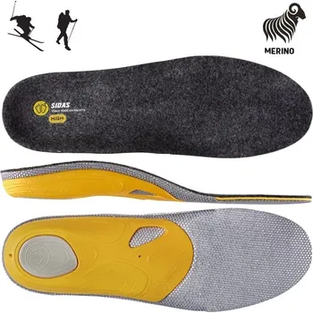 Vložka do bot SIDAS Vložky do bot Vložky 3FEET MERINO HIGH ARCH 2024/2025 39-41