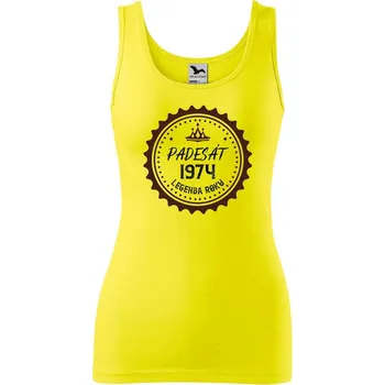 DOBRÝ TRIKO Dámské tílko s potiskem Legenda padesát Velikost: L, Barva: Citrónová