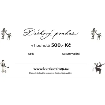 Dárkový potravinový koš Dárkový poukaz 500 Kč Papírový