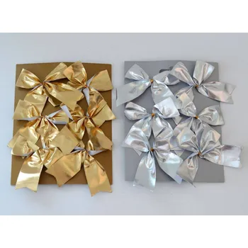 Party dekorace Mašle střední STŘÍBRNÁ