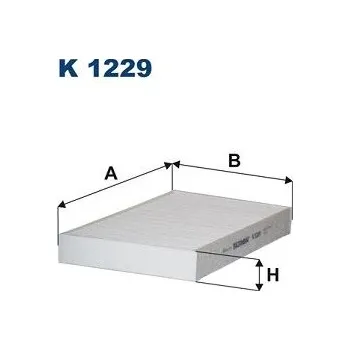 Ventilátor topení a klimatizace Filtr, vzduch v interiéru FILTRON K 1229