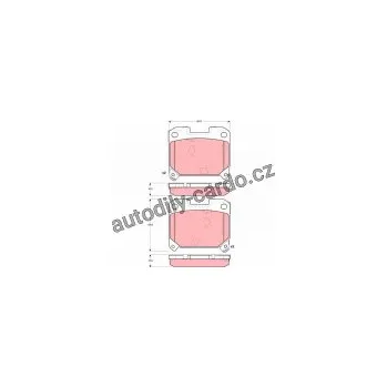 Autodíl Sada brzdových destiček TRW GDB3105 - TOYOTA CELICA, SUPRA