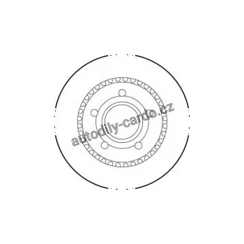 Brzdový kotouč Brzdový kotouč TRW DF1528 - AUDI 100