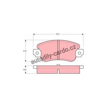 Brzdový systém Sada brzdových destiček TRW GDB135 - TALBOT