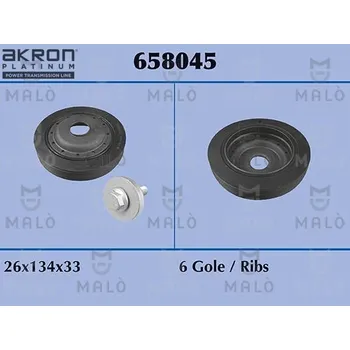 Řemenice, klikový hřídel AKRON-MALÒ 658045