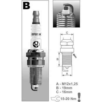 Elektroinstalace pro motocykl zapalovací svíčka BR12YC-9 řada Super, BRISK - Česká Republika DERBI Senda 125 SM 2004-2006