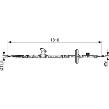 Lanko parkovací brzdy Tažné lanko, parkovací brzda BOSCH 1 987 482 507