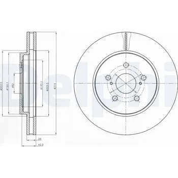 Brzdový kotouč Brzdový kotouč DELPHI BG4253